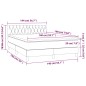 vidaXL Cama box spring con colchón tela color crema 140x190 cm