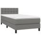 vidaXL Cama box spring con colchón tela gris oscuro 80x200 cm vidaXL Cama box spring con colchón tela gris oscuro 80x200 cm