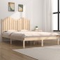 vidaXL Estructura de cama madera maciza de pino 135x190 cm