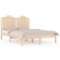vidaXL Estructura de cama madera maciza de pino 135x190 cm