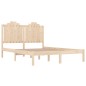 vidaXL Estructura de cama madera maciza de pino 135x190 cm