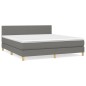 vidaXL Cama box spring con colchón tela gris oscuro 180x200 cm vidaXL Cama box spring con colchón tela gris oscuro 180x200 cm