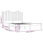 vidaXL Estructura de cama madera maciza de pino 135x190 cm