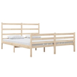 vidaXL Estructura de cama madera maciza de pino 150x200 cm