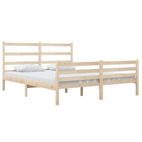 vidaXL Estructura de cama madera maciza de pino 150x200 cm