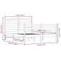 vidaXL Estructura de cama de madera maciza de pino 140x200 cm vidaXL Estructura de cama de madera maciza de pino 140x200 cm