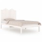 vidaXL Estructura de cama individual madera maciza blanco 75x190 cm vidaXL Estructura de cama individual madera maciza blanco 75x190 cm
