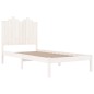 vidaXL Estructura de cama individual madera maciza blanco 75x190 cm vidaXL Estructura de cama individual madera maciza blanco 75x190 cm