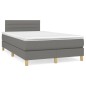 vidaXL Cama box spring con colchón tela gris oscuro 120x200 cm vidaXL Cama box spring con colchón tela gris oscuro 120x200 cm