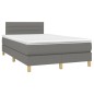 vidaXL Cama box spring con colchón tela gris oscuro 120x200 cm vidaXL Cama box spring con colchón tela gris oscuro 120x200 cm