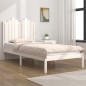 vidaXL Estructura de cama madera maciza de pino blanco 90x200 cm