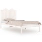 vidaXL Estructura de cama madera maciza de pino blanco 90x200 cm
