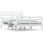 vidaXL Estructura de cama de madera maciza de pino blanco 160x200 cm vidaXL Estructura de cama de madera maciza de pino blanco 160x200 cm