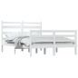 vidaXL Estructura de cama de madera maciza de pino blanco 160x200 cm vidaXL Estructura de cama de madera maciza de pino blanco 160x200 cm
