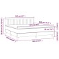 vidaXL Cama box spring con colchón tela gris claro 160x200 cm vidaXL Cama box spring con colchón tela gris claro 160x200 cm