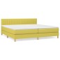 vidaXL Cama box spring con colchón tela verde 200x200 cm vidaXL Cama box spring con colchón tela verde 200x200 cm