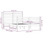 vidaXL Estructura de cama de madera maciza de pino blanco 160x200 cm vidaXL Estructura de cama de madera maciza de pino blanco 160x200 cm