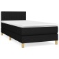 vidaXL Cama box spring con colchón tela negro 90x190 cm vidaXL Cama box spring con colchón tela negro 90x190 cm