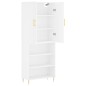vidaXL Aparador alto madera contrachapada blanco 69,5x34x180 cm vidaXL Aparador alto madera contrachapada blanco 69,5x34x180 cm