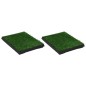 vidaXL Inodoros mascotas con bandeja césped artificial 2 uds 63x50x7cm vidaXL Inodoros mascotas con bandeja césped artificial 2 uds 63x50x7cm