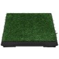 vidaXL Inodoros mascotas con bandeja césped artificial 2 uds 63x50x7cm vidaXL Inodoros mascotas con bandeja césped artificial 2 uds 63x50x7cm