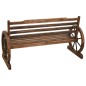 vidaXL Banco de jardín madera maciza de abeto 142 cm vidaXL Banco de jardín madera maciza de abeto 142 cm