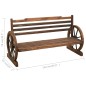 vidaXL Banco de jardín madera maciza de abeto 142 cm vidaXL Banco de jardín madera maciza de abeto 142 cm