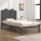 vidaXL Estructura de cama de madera maciza de pino gris 100x200 cm vidaXL Estructura de cama de madera maciza de pino gris 100x200 cm