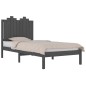 vidaXL Estructura de cama de madera maciza de pino gris 100x200 cm vidaXL Estructura de cama de madera maciza de pino gris 100x200 cm