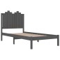 vidaXL Estructura de cama de madera maciza de pino gris 100x200 cm vidaXL Estructura de cama de madera maciza de pino gris 100x200 cm
