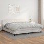 vidaXL Cama box spring con colchón cuero sintético blanco 200x200 cm vidaXL Cama box spring con colchón cuero sintético blanco 200x200 cm