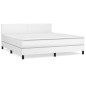 vidaXL Cama box spring con colchón cuero sintético blanco 180x200 cm vidaXL Cama box spring con colchón cuero sintético blanco 180x200 cm