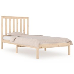 vidaXL Estructura de cama madera maciza de pino 75x190 cm