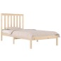 vidaXL Estructura de cama madera maciza de pino 75x190 cm