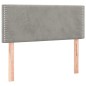 vidaXL Cama box spring con colchón terciopelo gris claro 100x200 cm vidaXL Cama box spring con colchón terciopelo gris claro 100x200 cm