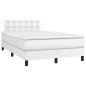 vidaXL Cama box spring con colchón cuero sintético blanco 120x200 cm vidaXL Cama box spring con colchón cuero sintético blanco 120x200 cm