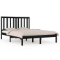 vidaXL Estructura cama madera maciza pino doble negra 120x190 cm vidaXL Estructura cama madera maciza pino doble negra 120x190 cm