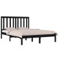 vidaXL Estructura cama madera maciza pino doble negra 120x190 cm vidaXL Estructura cama madera maciza pino doble negra 120x190 cm