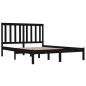 vidaXL Estructura cama madera maciza pino doble negra 120x190 cm vidaXL Estructura cama madera maciza pino doble negra 120x190 cm