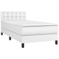 vidaXL Cama box spring con colchón cuero sintético blanco 90x190 cm vidaXL Cama box spring con colchón cuero sintético blanco 90x190 cm