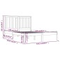 vidaXL Estructura cama madera maciza pino doble negra 120x190 cm vidaXL Estructura cama madera maciza pino doble negra 120x190 cm