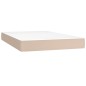 vidaXL Cama box spring con colchón cuero sintético capuchino 120x200cm vidaXL Cama box spring con colchón cuero sintético capuchino 120x200cm