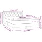 vidaXL Cama box spring con colchón terciopelo gris claro 140x200 cm