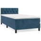 vidaXL Cama box spring con colchón terciopelo azul oscuro 80x200 cm vidaXL Cama box spring con colchón terciopelo azul oscuro 80x200 cm