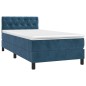 vidaXL Cama box spring con colchón terciopelo azul oscuro 80x200 cm vidaXL Cama box spring con colchón terciopelo azul oscuro 80x200 cm