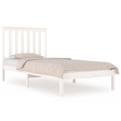 vidaXL Estructura de cama madera maciza de pino blanco 90x200 cm