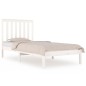 vidaXL Estructura de cama madera maciza de pino blanco 90x200 cm
