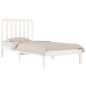 vidaXL Estructura de cama madera maciza de pino blanco 90x200 cm