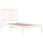 vidaXL Estructura de cama madera maciza de pino blanco 90x200 cm
