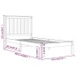 vidaXL Estructura de cama madera maciza de pino blanco 90x200 cm